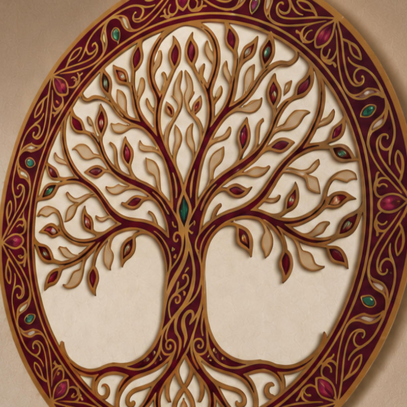 Jewelled Burgundy Tree Of Life lifestyle view