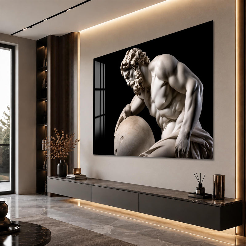 Artronauts Glass Print Classical Marble Study Glass Wall Art