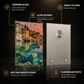 Sunset Cove — tempered glass, ultra HD print, ready to hang