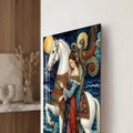 Artronauts Glass Print Moonlit Dragon Rider Glass Wall Art