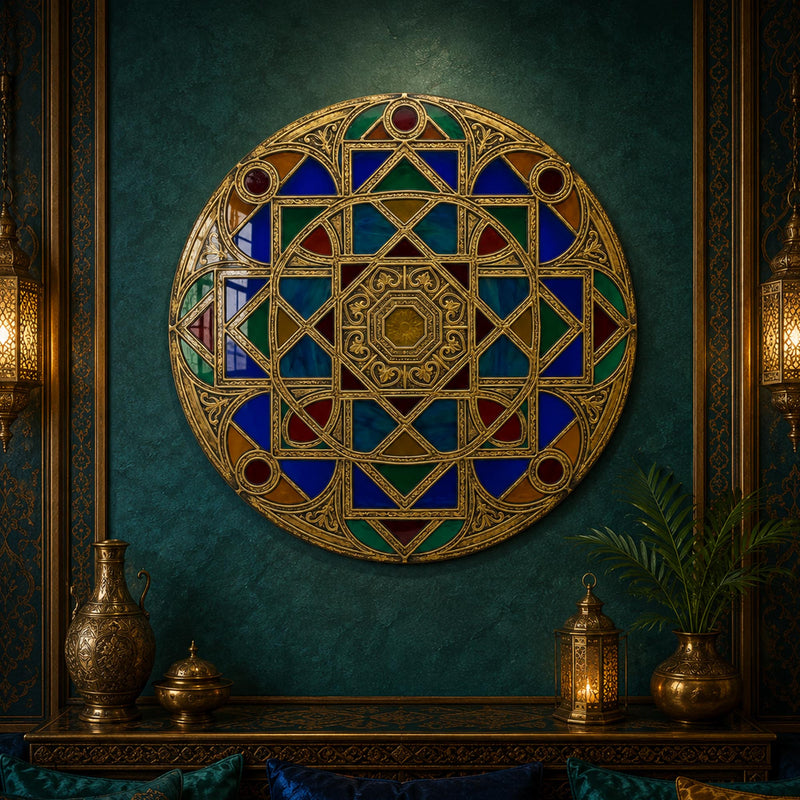 Jewelled Stained Glass Mandala lifestyle view