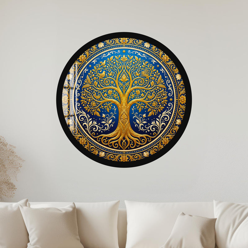Golden Tree Of Life III with gold frame