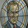 Stained Glass Portrait Medallion lifestyle view