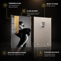 Golden Veil — tempered glass, ultra HD print, ready to hang