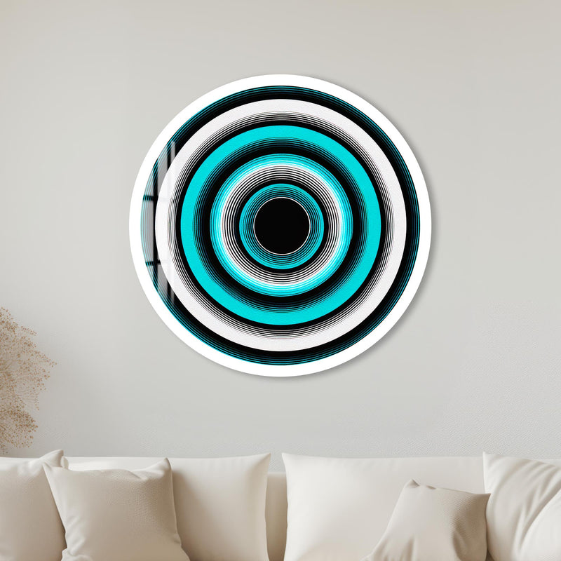 Aqua Orbit with white frame