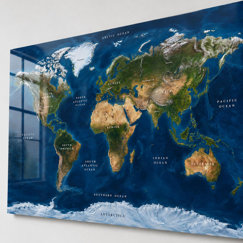 Satellite World Map lifestyle view