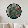 Art Nouveau Enamel Scrollwork with black frame
