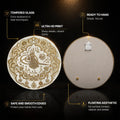 Ottoman Tughra Floral Plate — tempered glass, ultra HD print, ready to hang