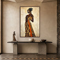 African Elegance with walnut frame