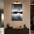 Lone Tree Reflection with white frame