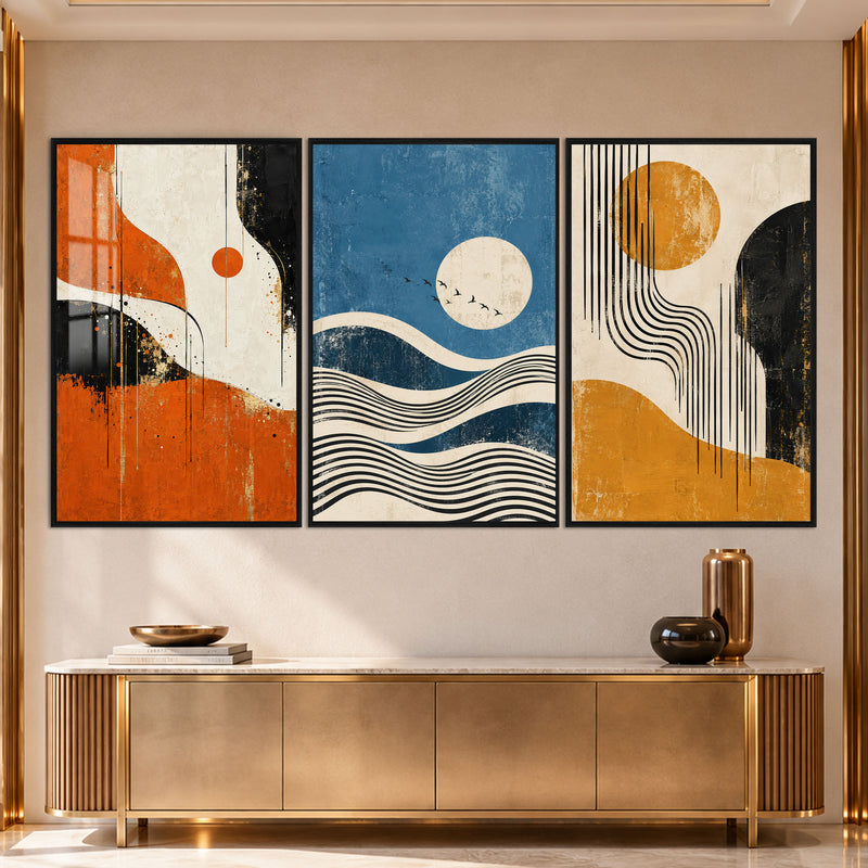 Abstract Rhythm with black frame