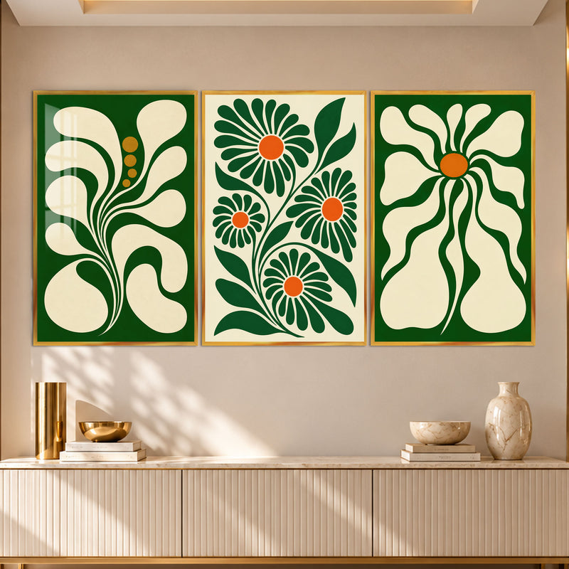 Retro Botanical with gold frame