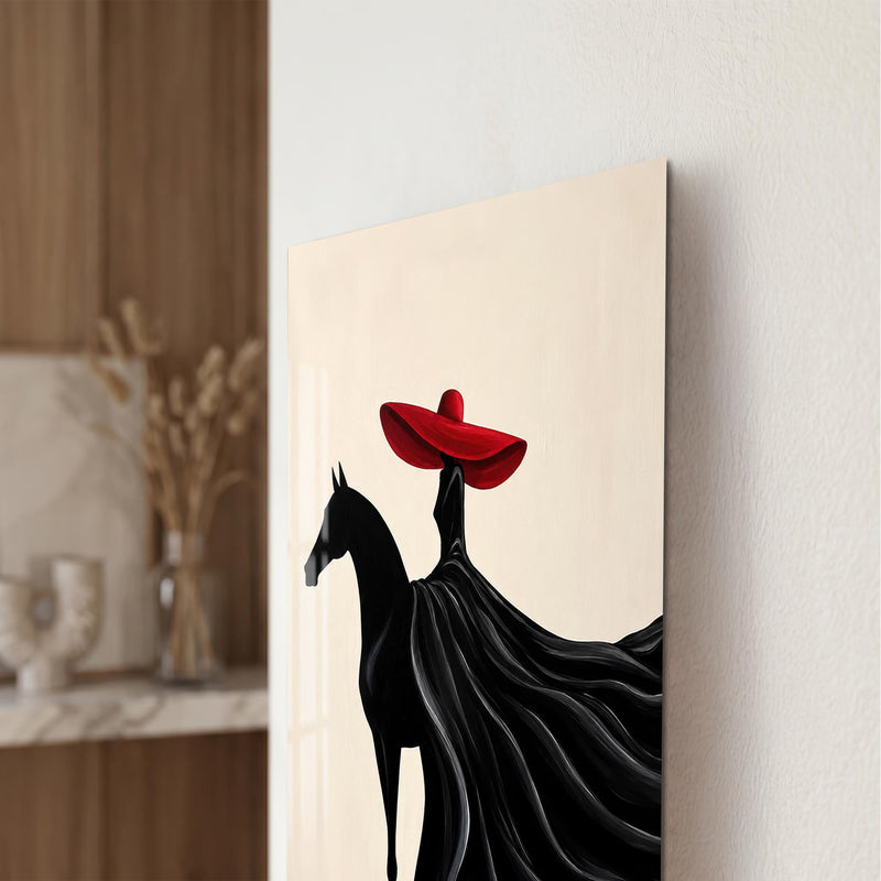 Crimson Hat Elegance lifestyle view