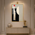 Figure Before The Moon with gold frame