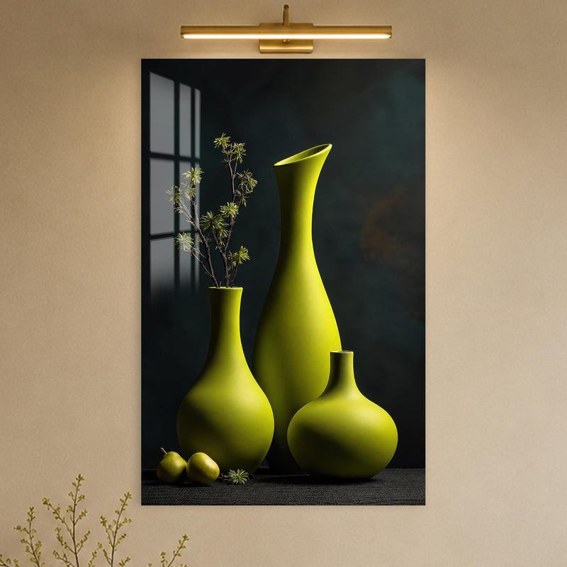 Sculptural Green Vases lifestyle view