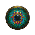 Concentric Emerald Iris Mandala product shot on white background
