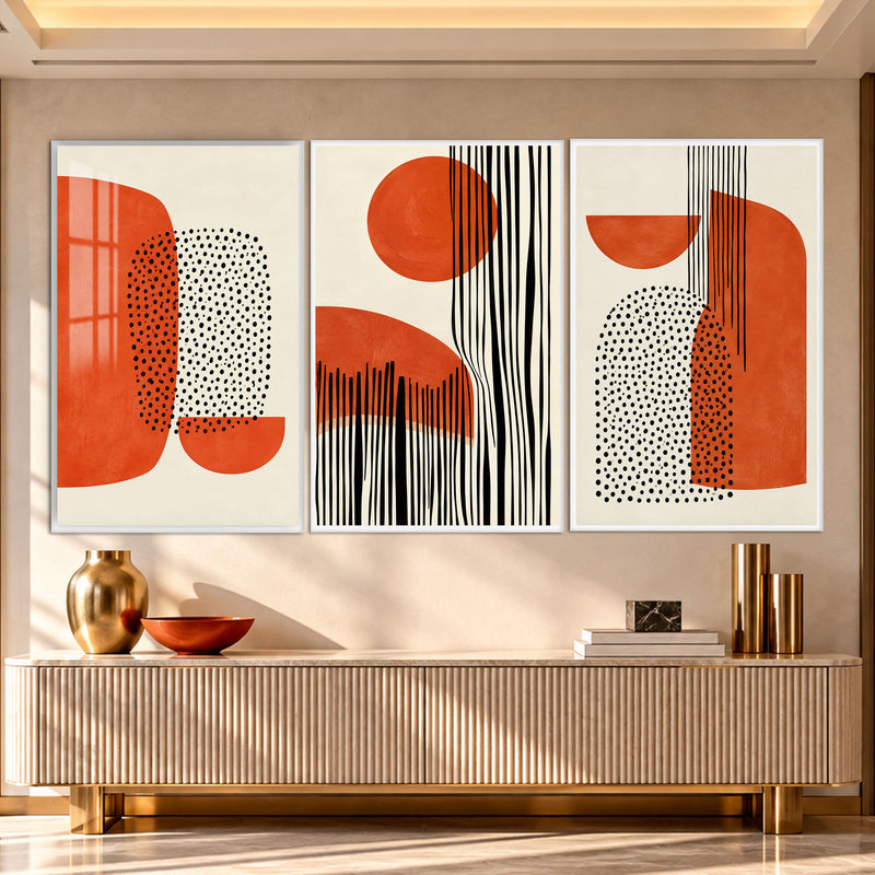 Orange Rhythm with white frame