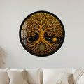 Golden Tree Of Life VI with black frame