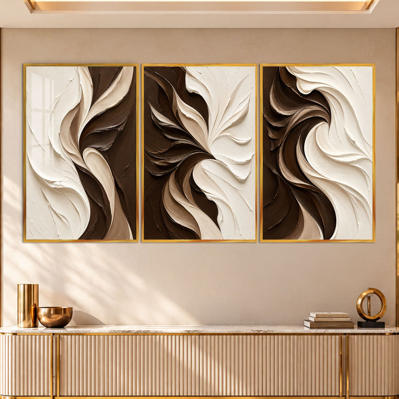 Earthtone Swirl with gold frame