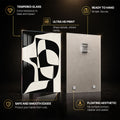 Monochrome Rhythm — tempered glass, ultra HD print, ready to hang