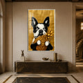 Artronauts Glass Print 12x18 cm | 4.7"x7.1" / Silver Golden Pineapple Pup Glass Wall Art