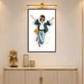 Playful Fashionista with walnut frame