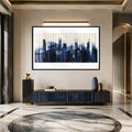 Blue Folded Mountains with black frame