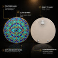 Jewelled Circle Lattice Eye — tempered glass, ultra HD print, ready to hang