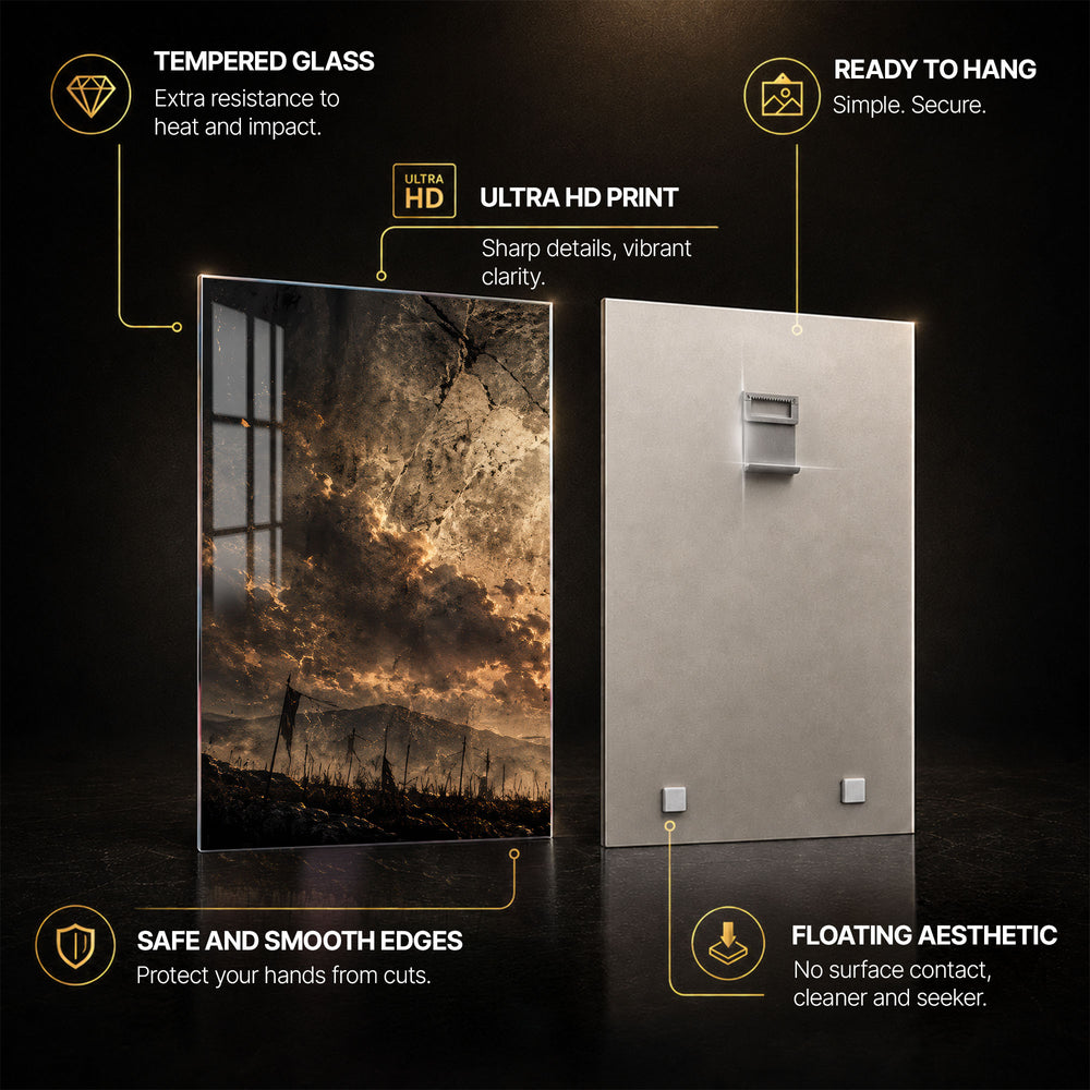 Wolf Warrior — tempered glass, ultra HD print, ready to hang