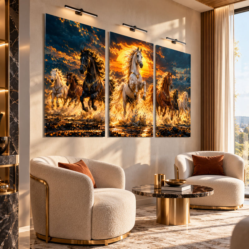 Golden Sunset Horses lifestyle view