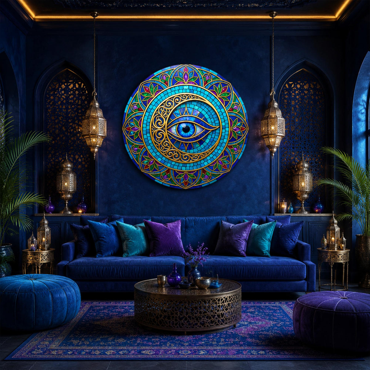 Moonlit Oracle Eye in a modern room