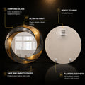 Gilded Orbit — tempered glass, ultra HD print, ready to hang