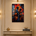 Blazing Bass Duo with walnut frame