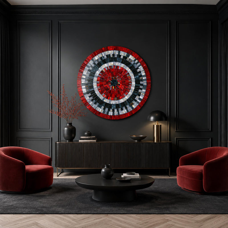 Crimson Mosaic Rings lifestyle view