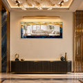 Gilded Mountain Layers with silver frame