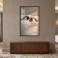 Cozy Penguin Dreams with black frame