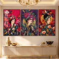 Floral Muse with walnut frame