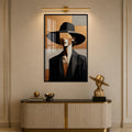 Cubist Woman in Hat with black frame