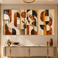 Abstract Woman with gold frame
