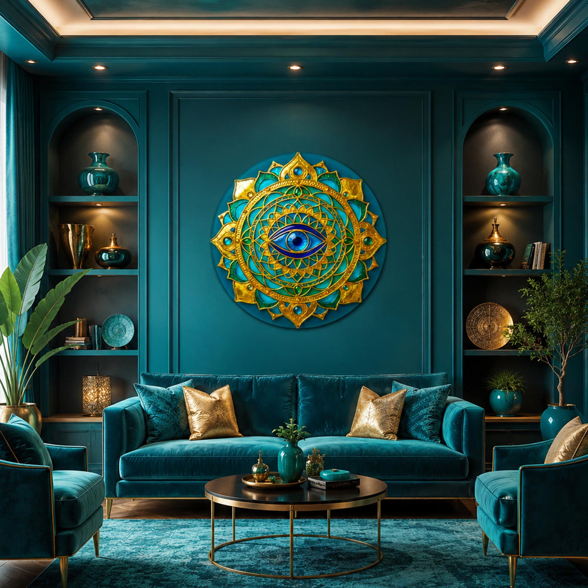 Golden Lotus Eye Mandala lifestyle view