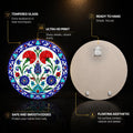 Iznik Floral Garden — tempered glass, ultra HD print, ready to hang
