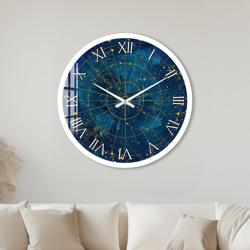 Celestial Roman Numerals with white frame
