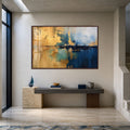 Azure Gold Divide with walnut frame