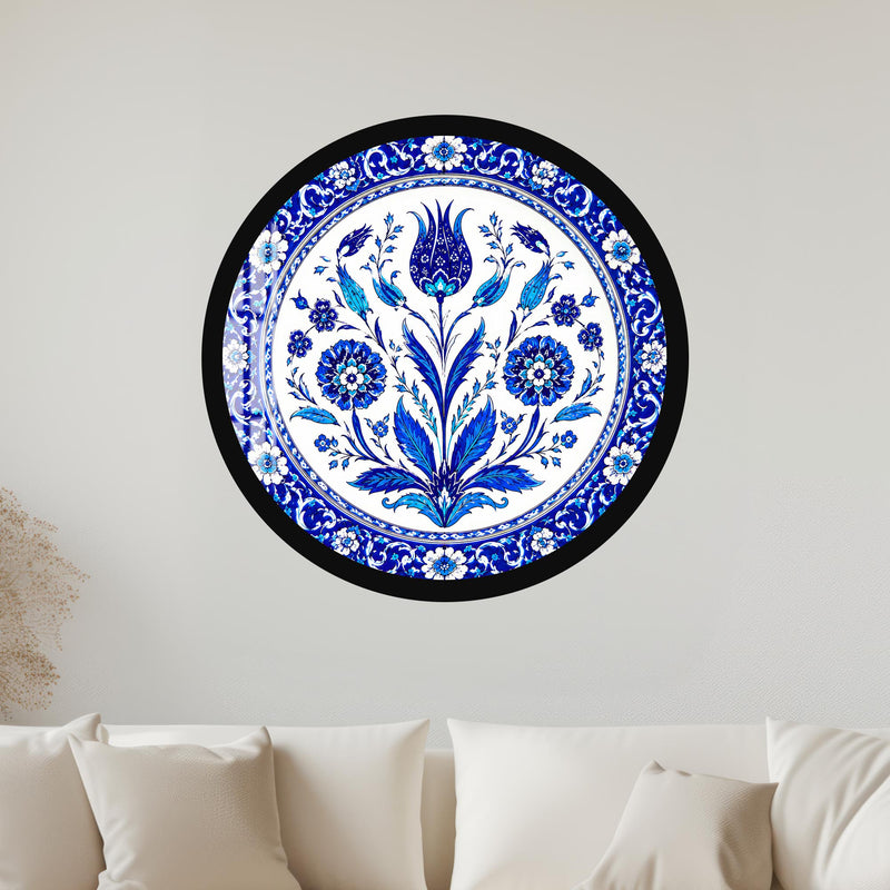 Ottoman Tulip Garden with black frame