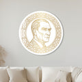 Golden Portrait Medallion with white frame