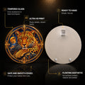 Celestial Golden Leopard — tempered glass, ultra HD print, ready to hang