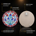 Ottoman Tulip Garden — tempered glass, ultra HD print, ready to hang