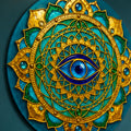 Golden Lotus Eye Mandala lifestyle view