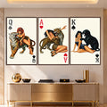 Wild Card Glamour with walnut frame