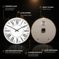 Classic Roman Numerals — tempered glass, ultra HD print, ready to hang
